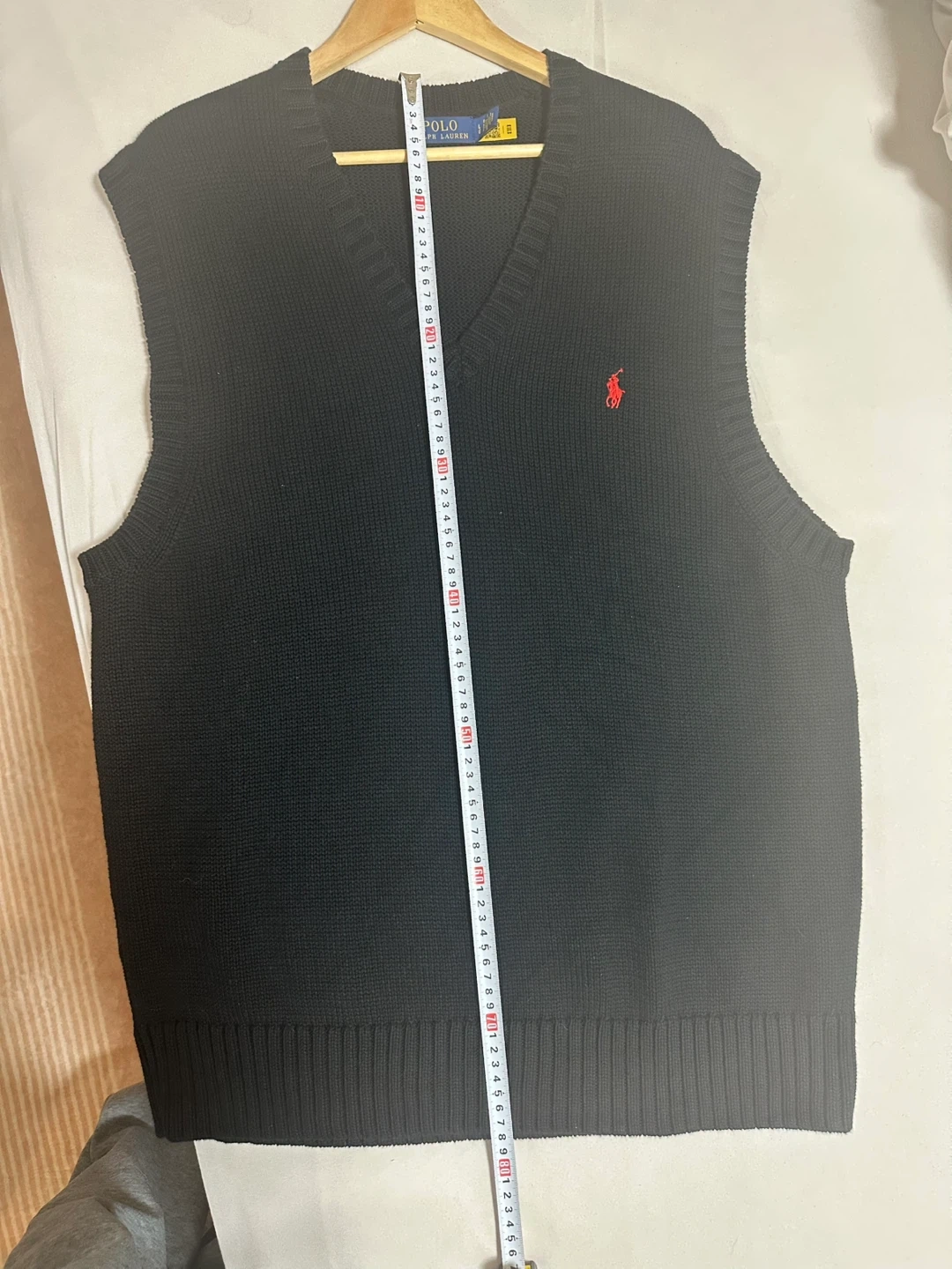 新品-ポロラルフローレン ニットベスト 黒 Lサイズの写真2枚目