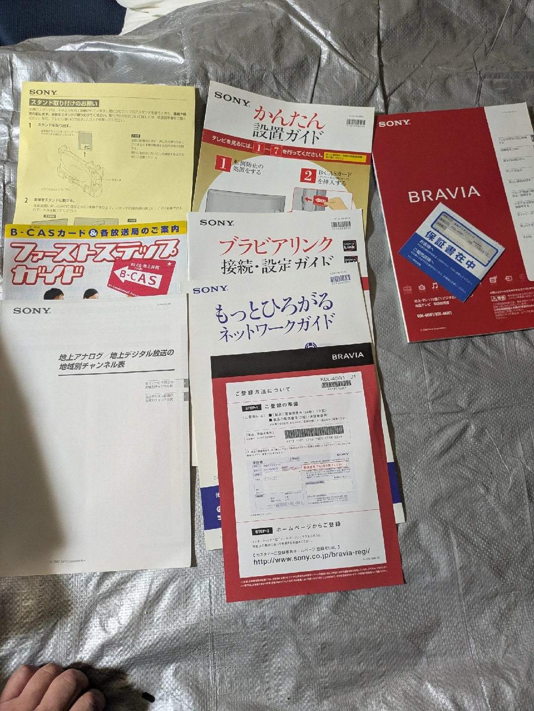ソニー 液晶テレビ KDL-40W1 08年製の写真6枚目