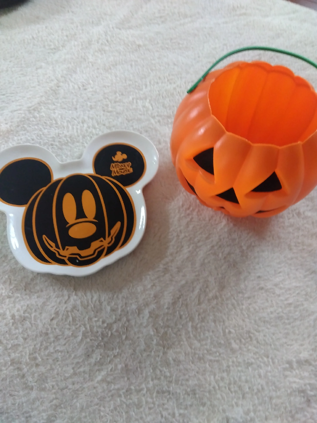 ミッキーマウス ハロウィン プレート & バケツ