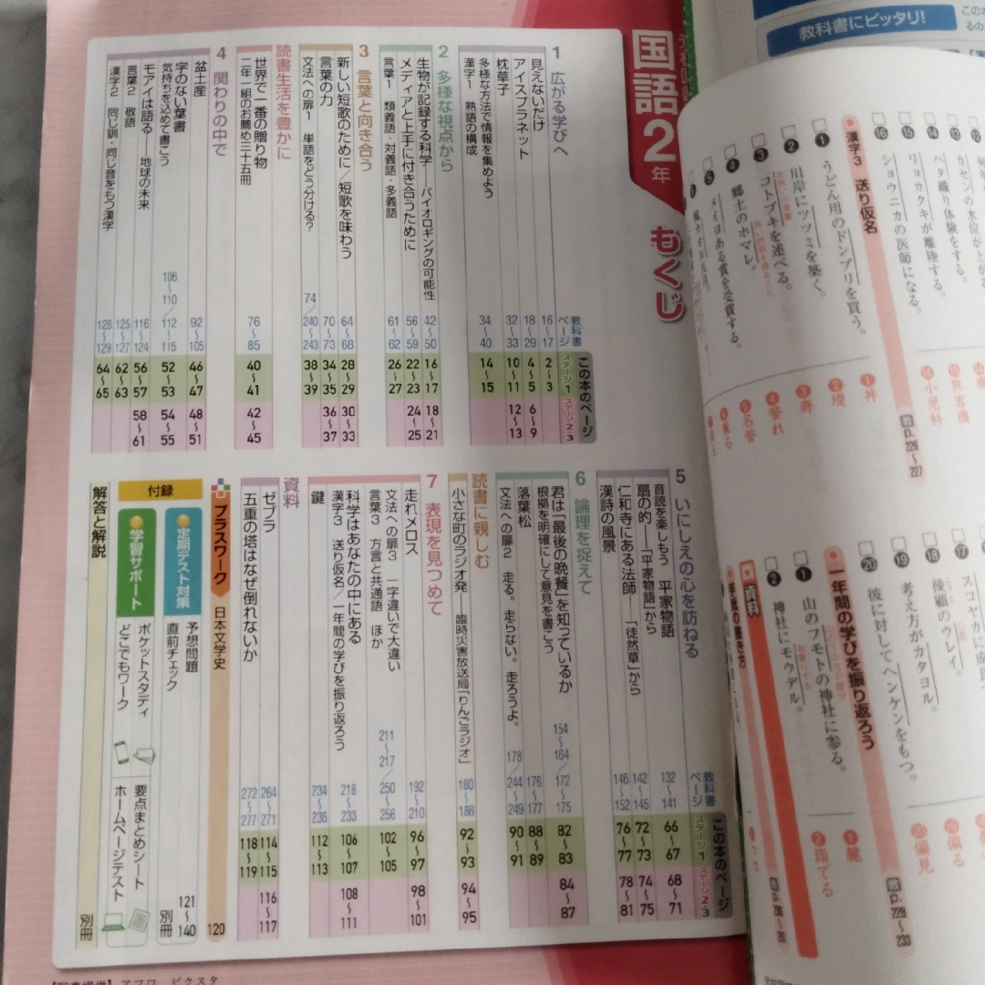 光村図書 国語 教科書ワーク 2年の写真3枚目