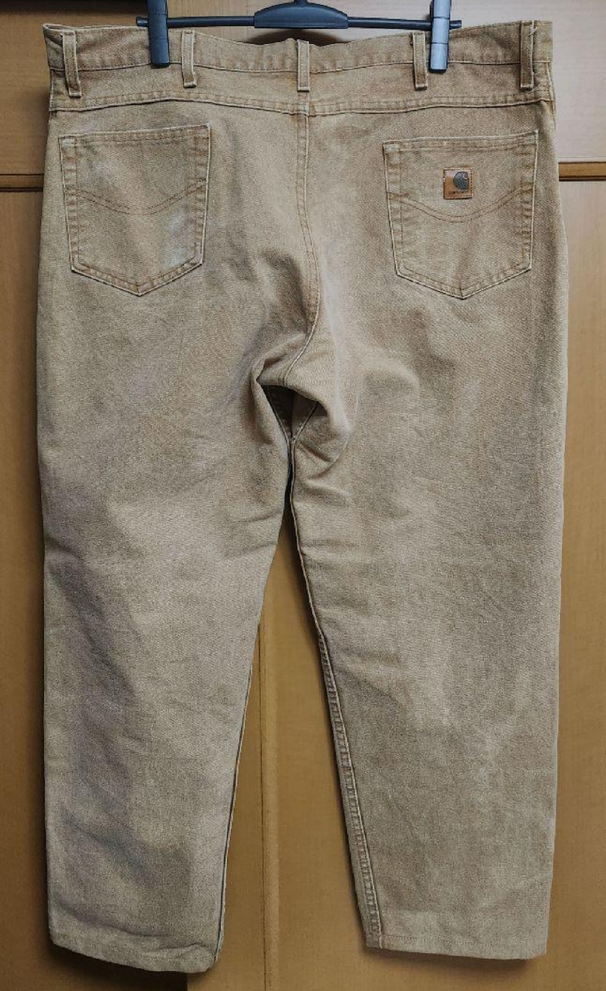 Carhartt ワークパンツ ペインターパンツ ブラウン ダック 古着の写真2枚目