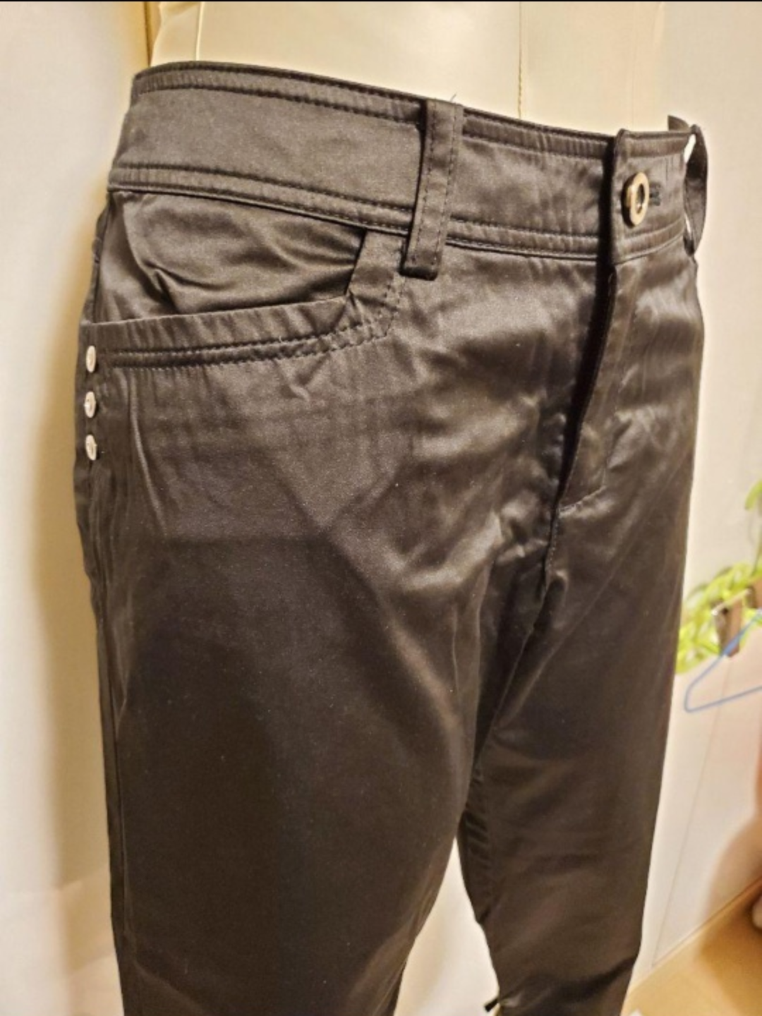 クロップドパンツ ブラック Lサイズの写真4枚目