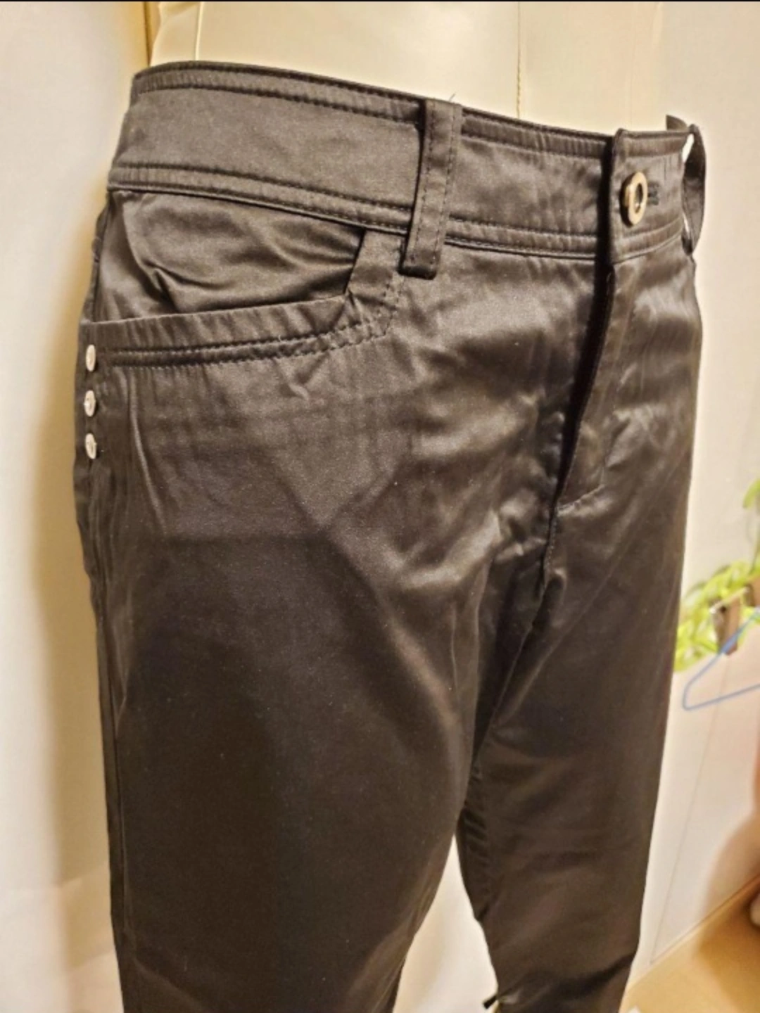 クロップドパンツ ブラック Lサイズの写真4枚目