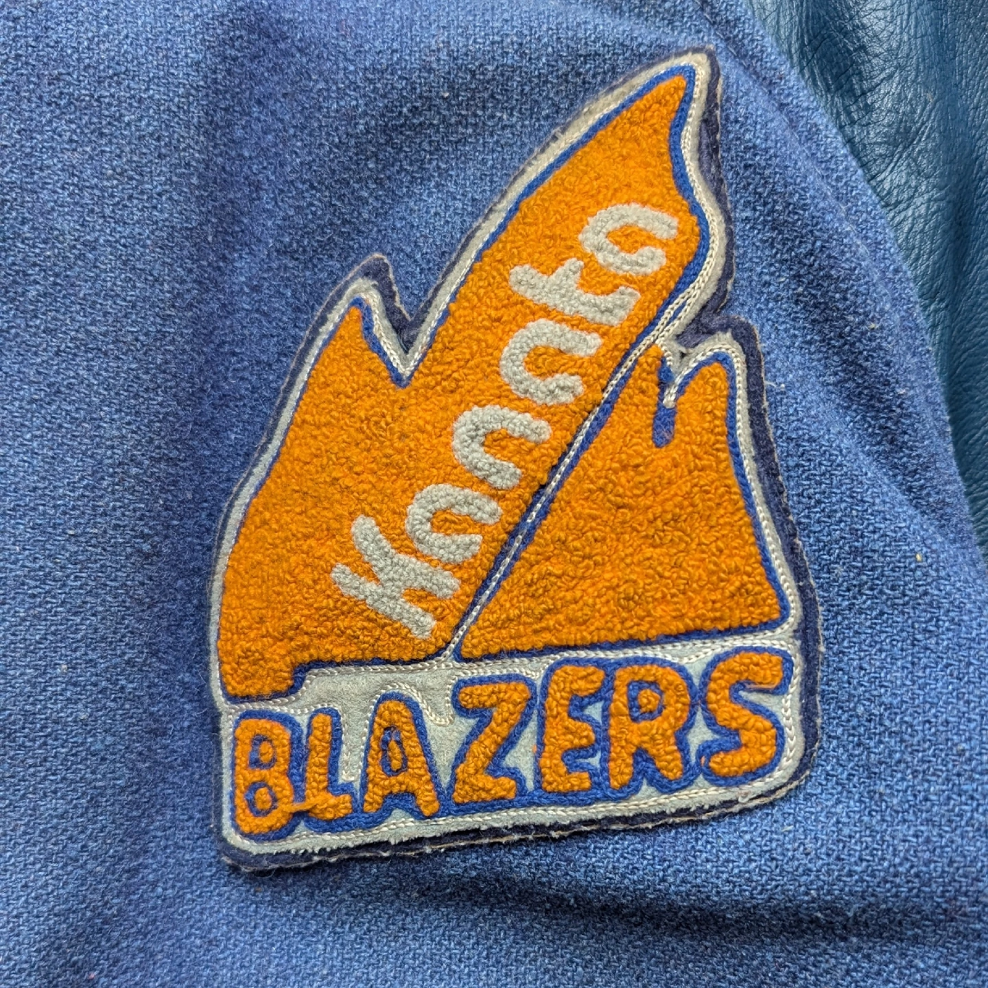 80s EXPORT LEATHER Kanata BLAZERS スタジャン青の写真5枚目