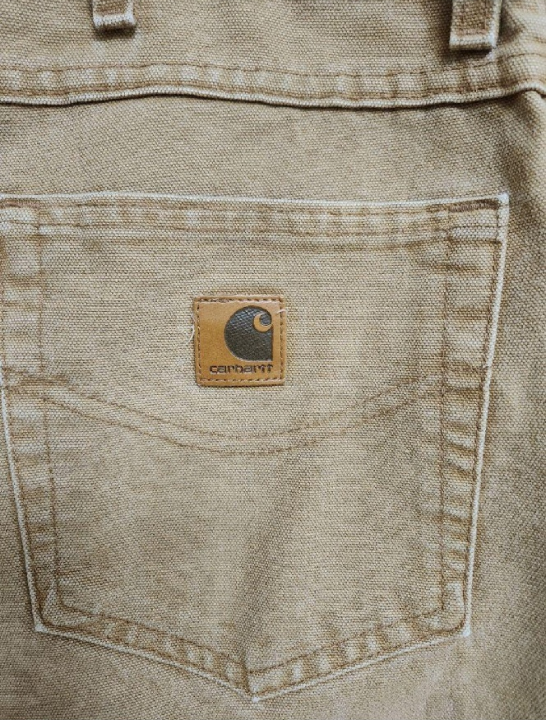 Carhartt ワークパンツ ペインターパンツ ブラウン ダック 古着の写真3枚目