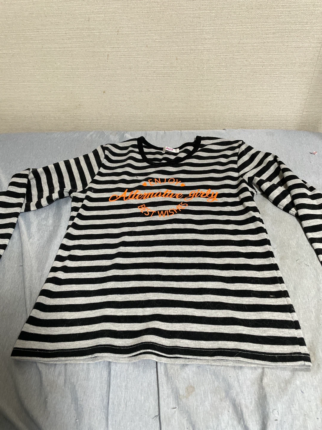アルジー 長袖Tシャツ ボーダー 160