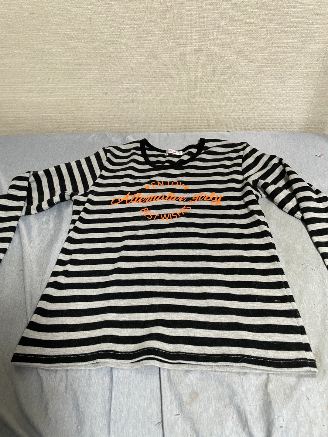 アルジー 長袖Tシャツ ボーダー 160