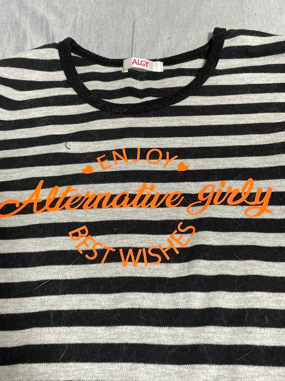 アルジー 長袖Tシャツ ボーダー 160の写真2枚目