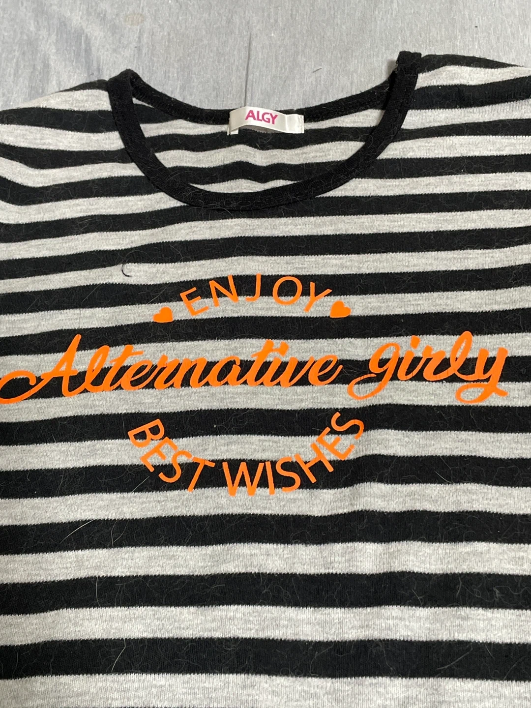 アルジー 長袖Tシャツ ボーダー 160の写真2枚目