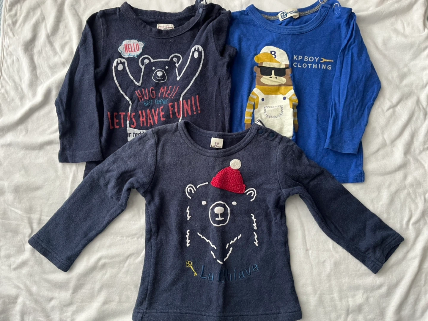 長袖Tシャツ 80cm 3枚セット