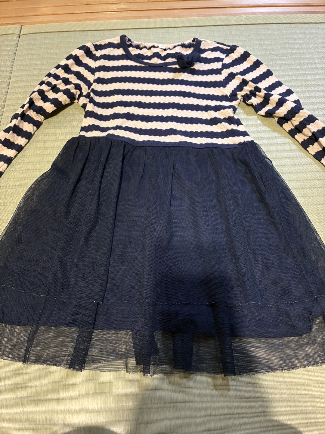 ワンピース ボーダー柄 ネイビー 120サイズ
