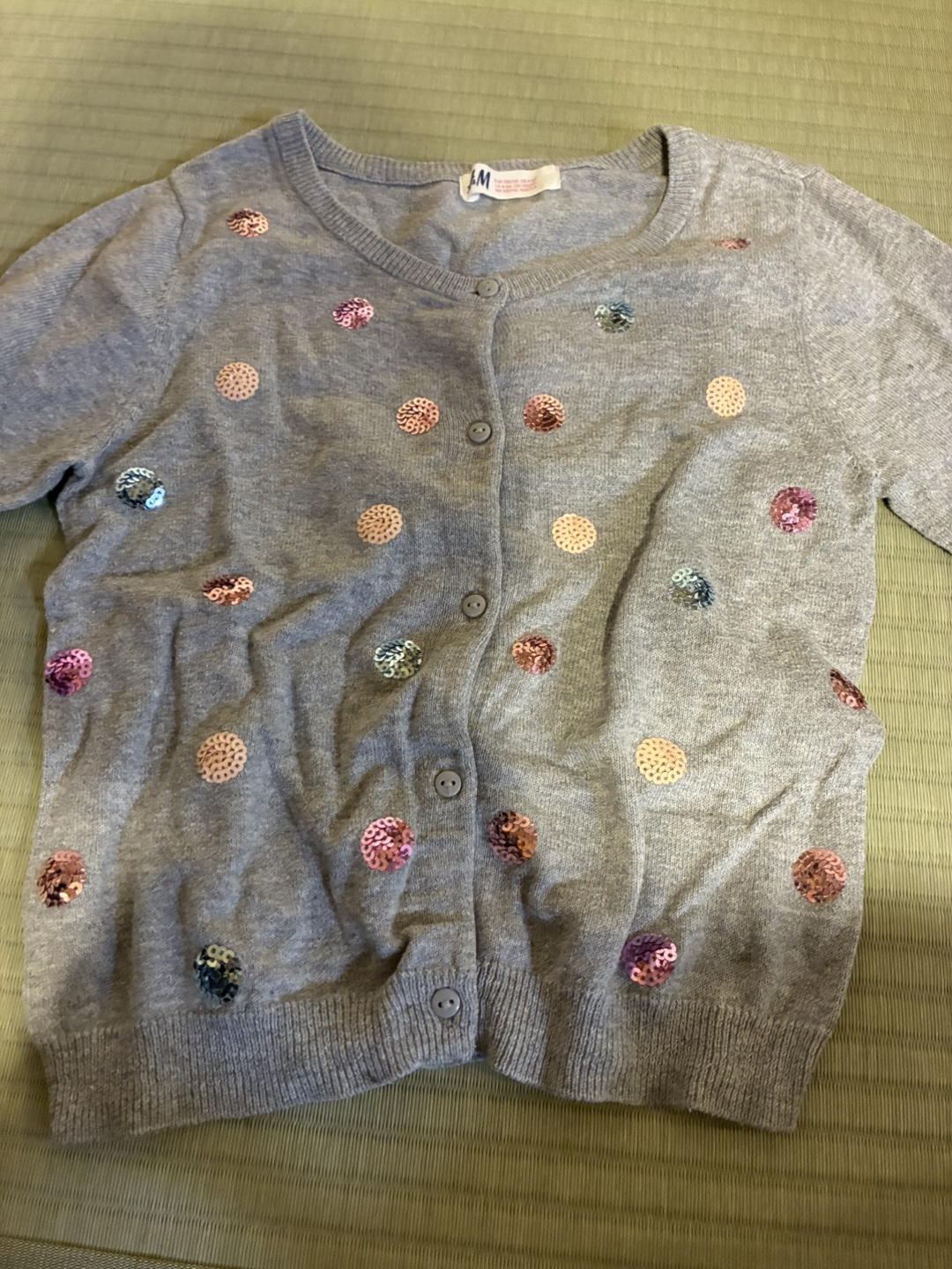 H&M カーディガン グレー 110/116サイズ
