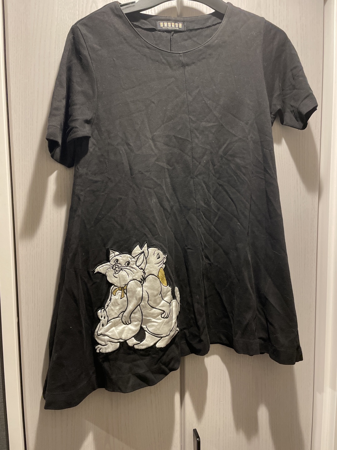 STUDIO 黒 Tシャツ 猫柄
