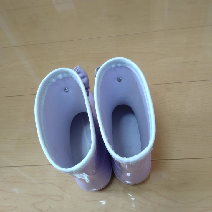 レインブーツ 紫 18cmの写真3枚目