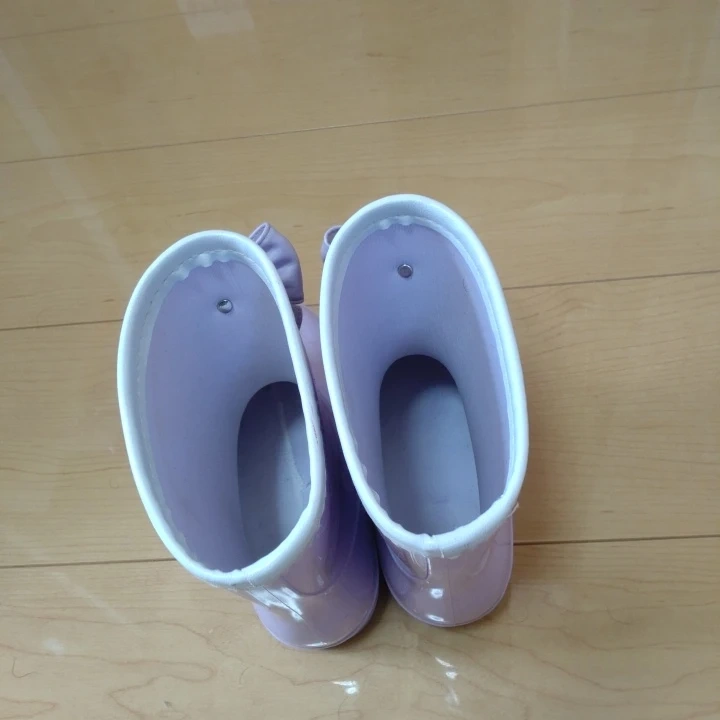 レインブーツ 紫 18cmの写真3枚目