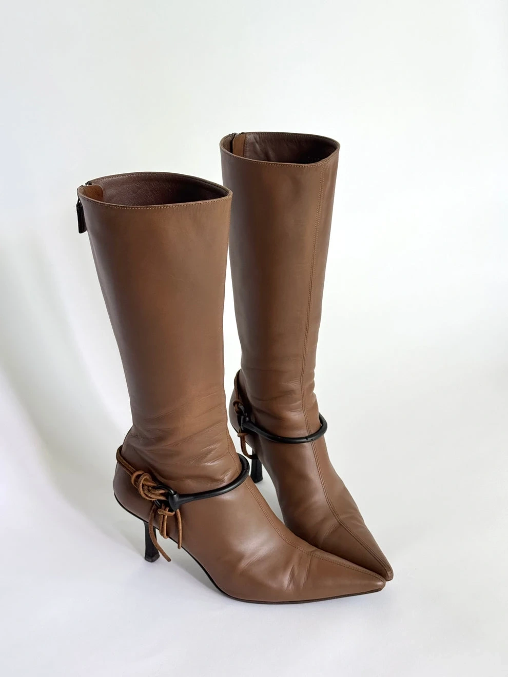 GUCCI ブラウン ベージュ ロングブーツ サイズ 38C - キャロット