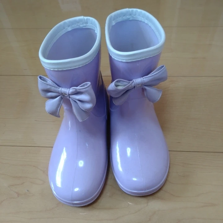 レインブーツ 紫 18cm