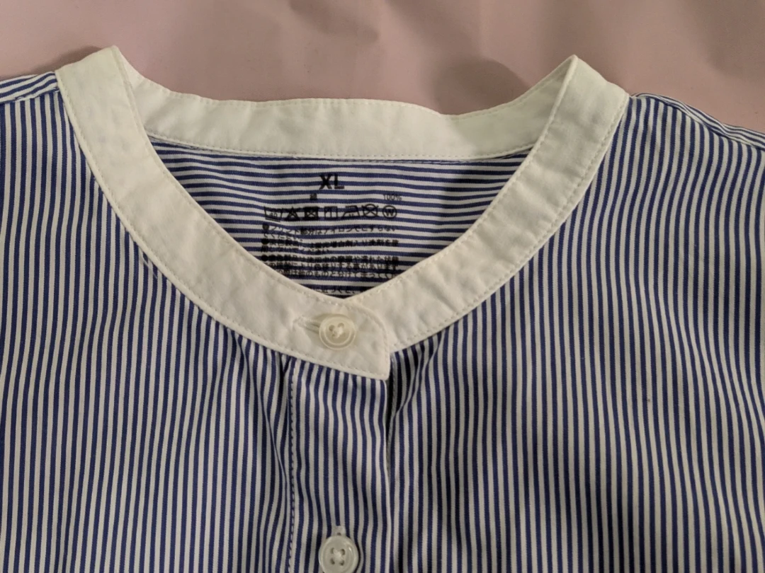 【値下げ！】無印良品 ストライプシャツ XLの写真2枚目