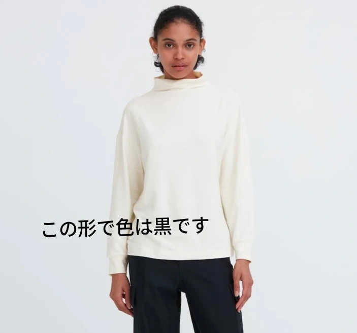 【ユニクロ】ソフトニットフリースクモックネックTシャツ XLサイズの写真2枚目