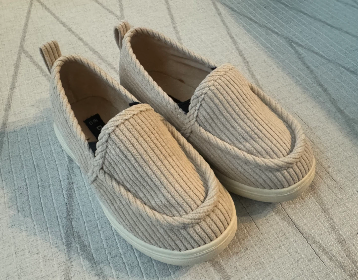 16cm 靴　女児　女の子　シューズ　コーデュロイ　スリッポン