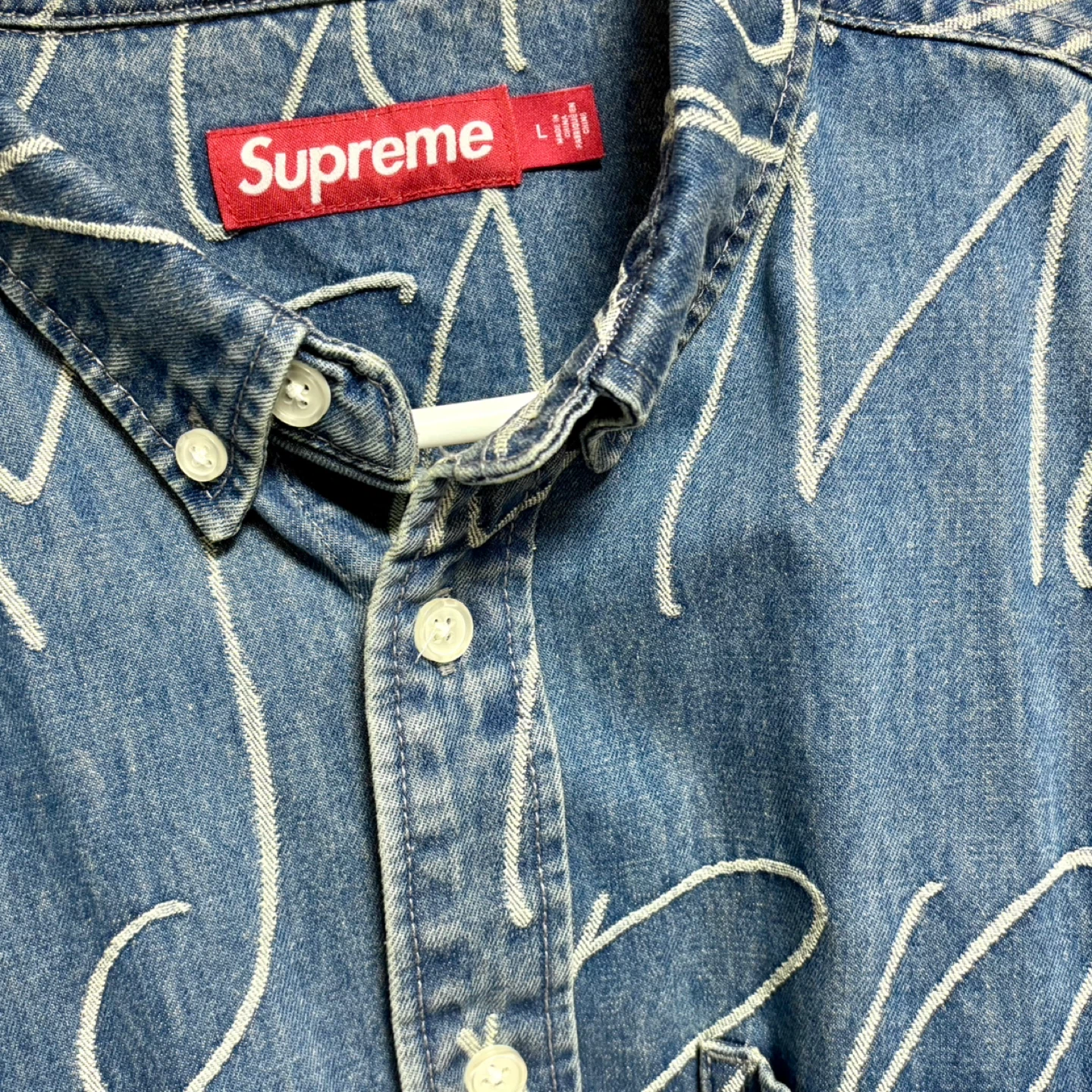 Supreme シュプリーム デニムシャツ Ｌサイズの写真5枚目