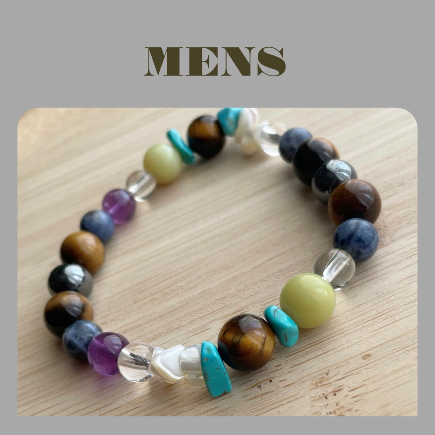 MEN'S天然石ブレスレット②