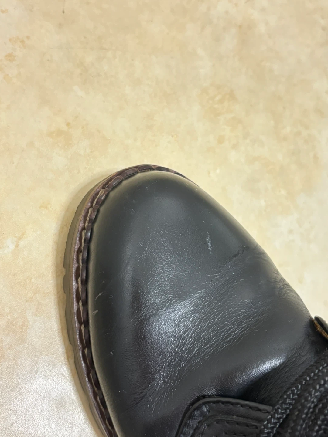 ビンテージレザーワークブーツ 中古良品の写真3枚目