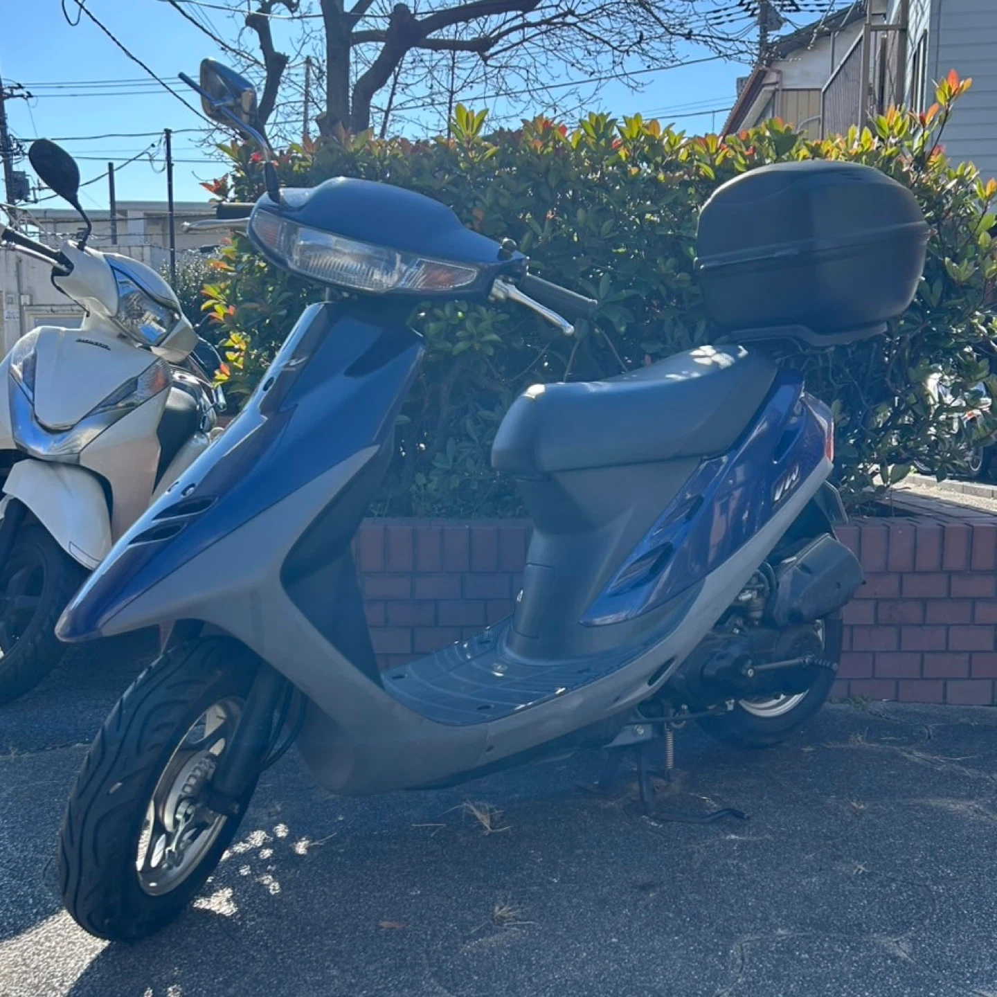 原付スクーター　HONDA superDIO リアボックス付き
