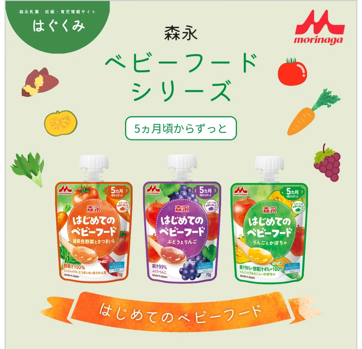 モリナガ ベビーフード 3個セット