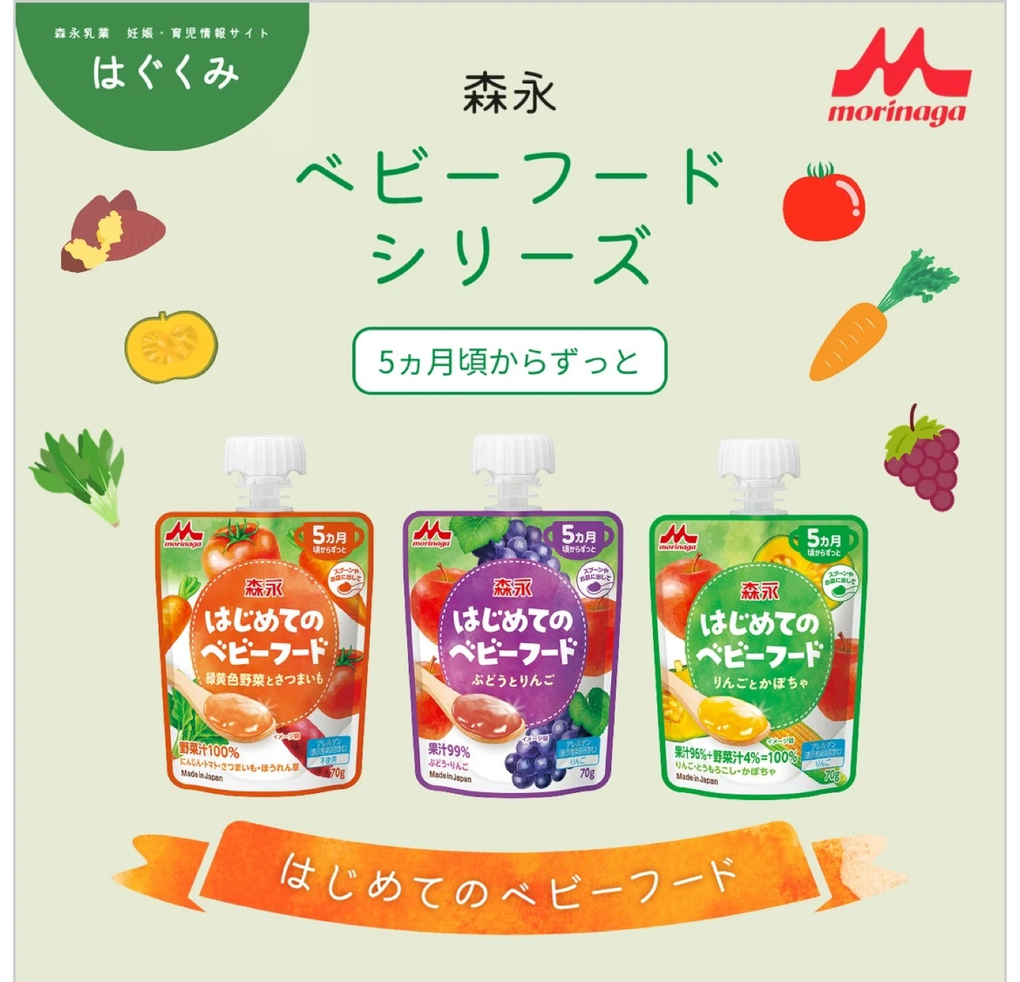 モリナガ ベビーフード 3個セット