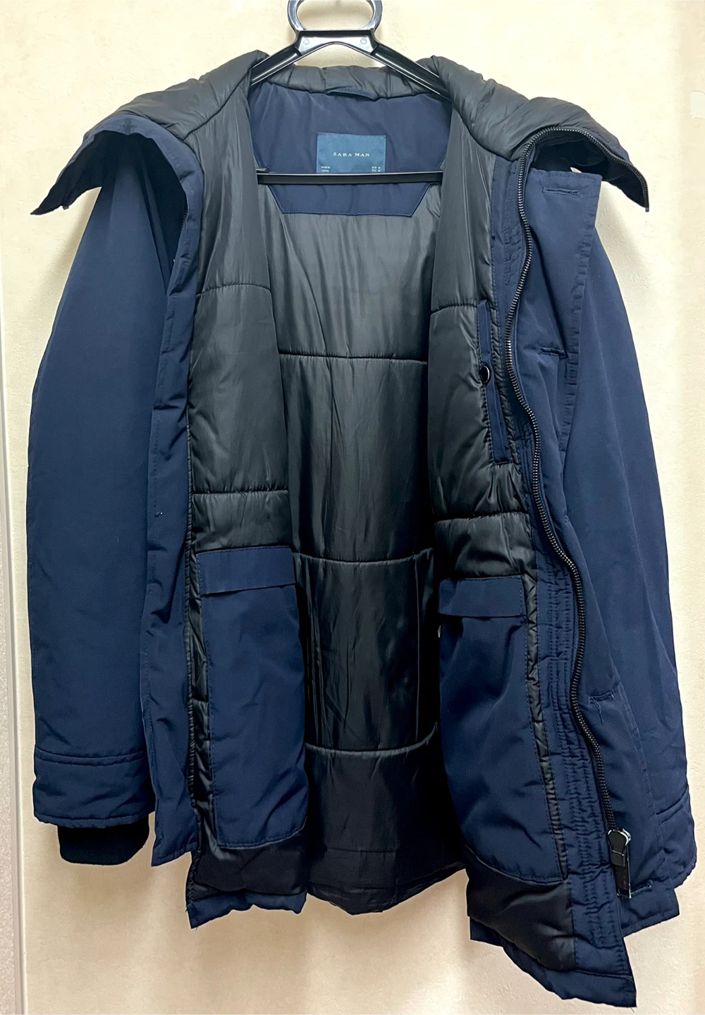 ZARA MAN フード付きモッズコートの写真3枚目