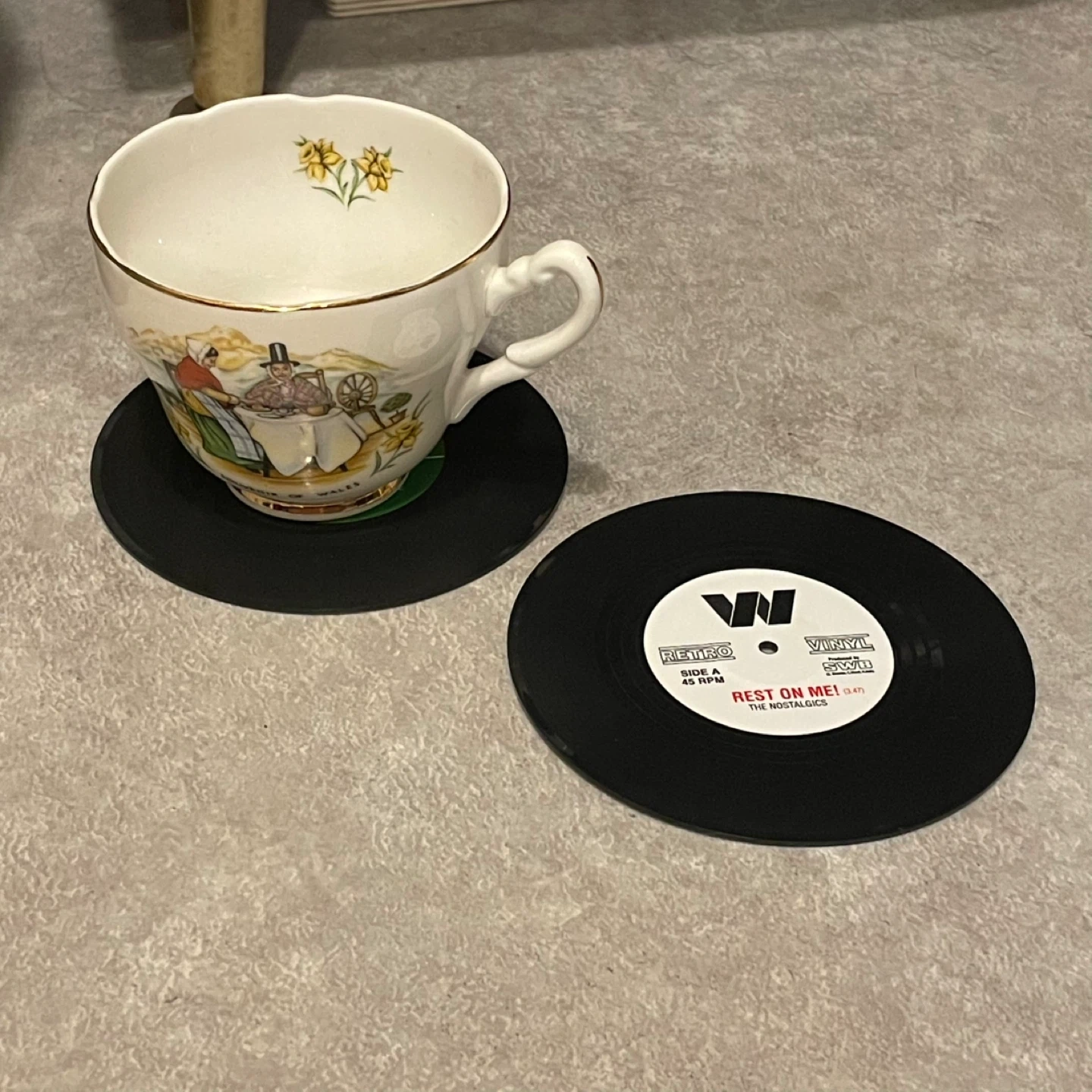 レトロ レコードコースター 2枚セットの写真2枚目