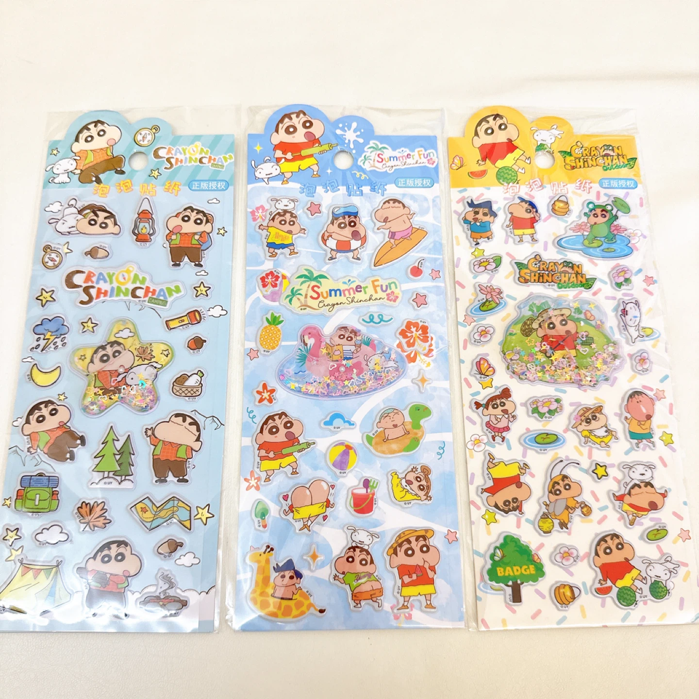 ウォーターシール クレヨンしんちゃん 立体シール 海外限定 ぷくぷくシール