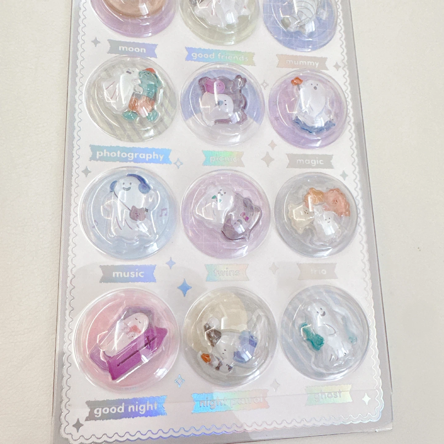 新品 ぷくぷくシール 3D 立体シール カプセルシール カプセルポップ おばけの写真3枚目