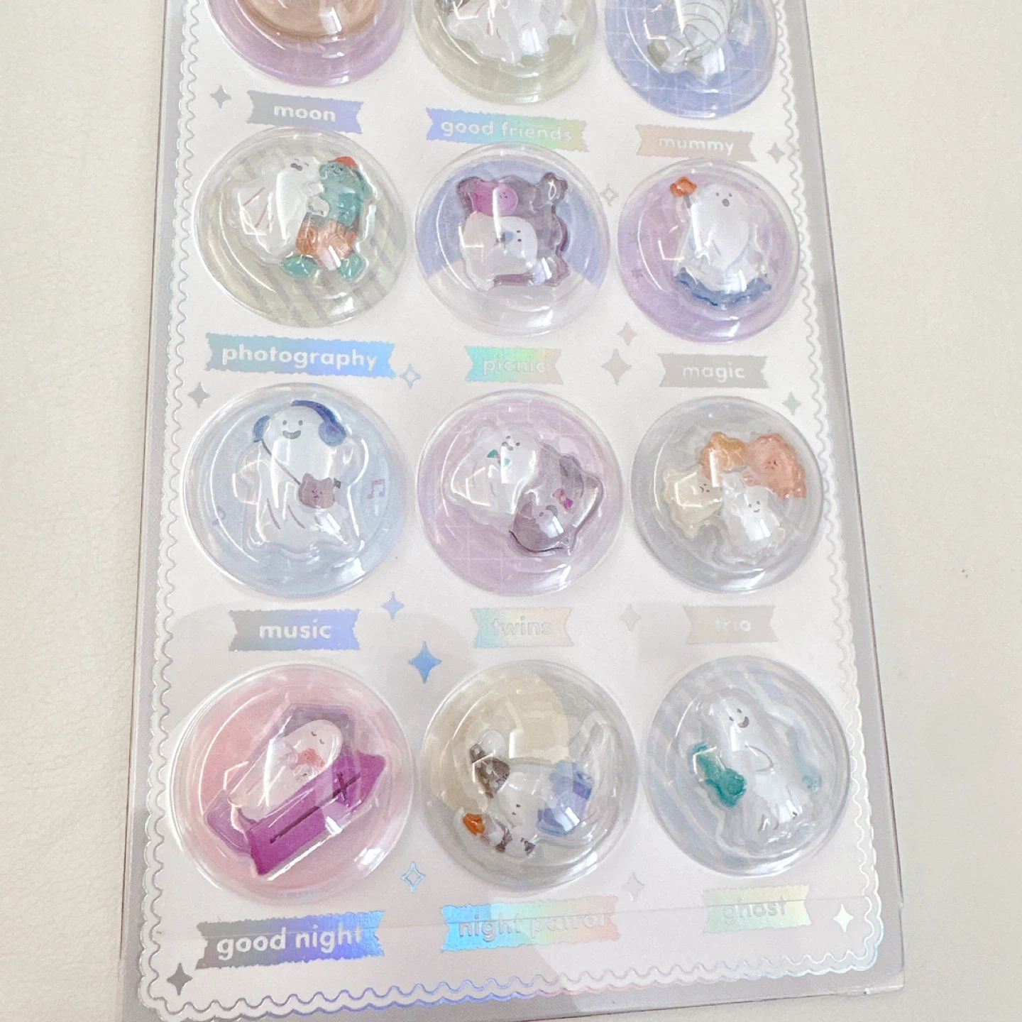 新品 ぷくぷくシール 3D 立体シール カプセルシール カプセルポップ おばけの写真3枚目