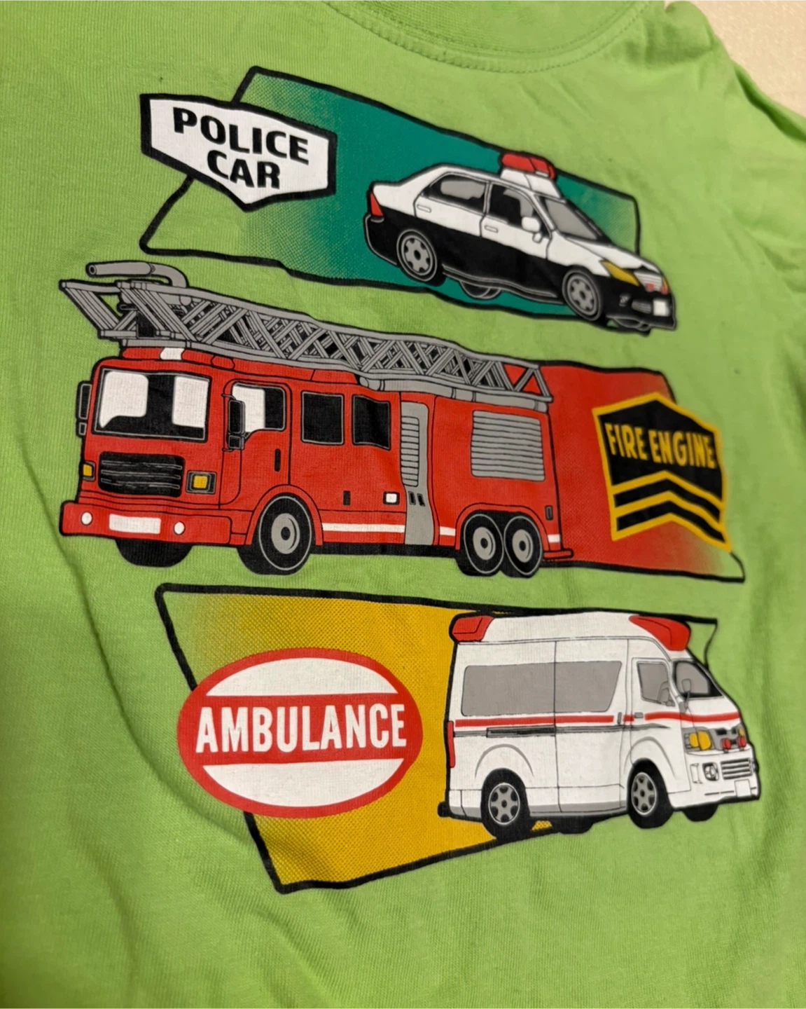 緊急車両Tシャツ ベビー・キッズ 90サイズの写真2枚目