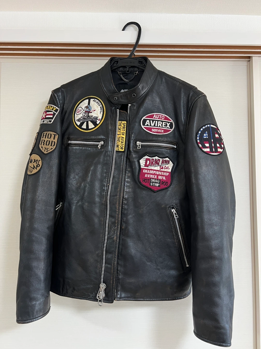 AVIREX AGED LEATHER CUSTOM RIDERS