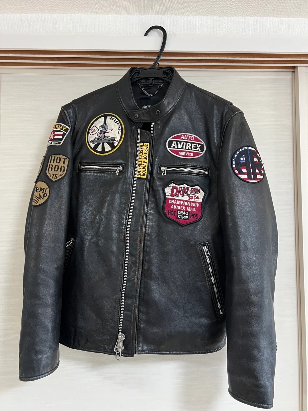 AVIREX AGED LEATHER CUSTOM RIDERS