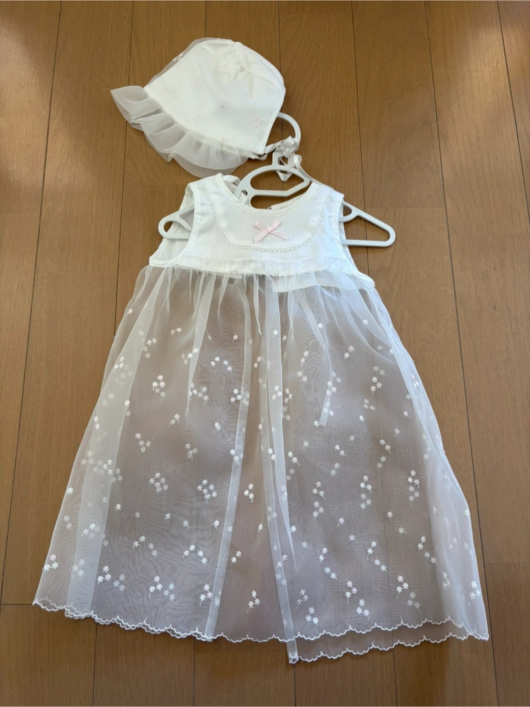 ベビー服 ワンピース 帽子付き