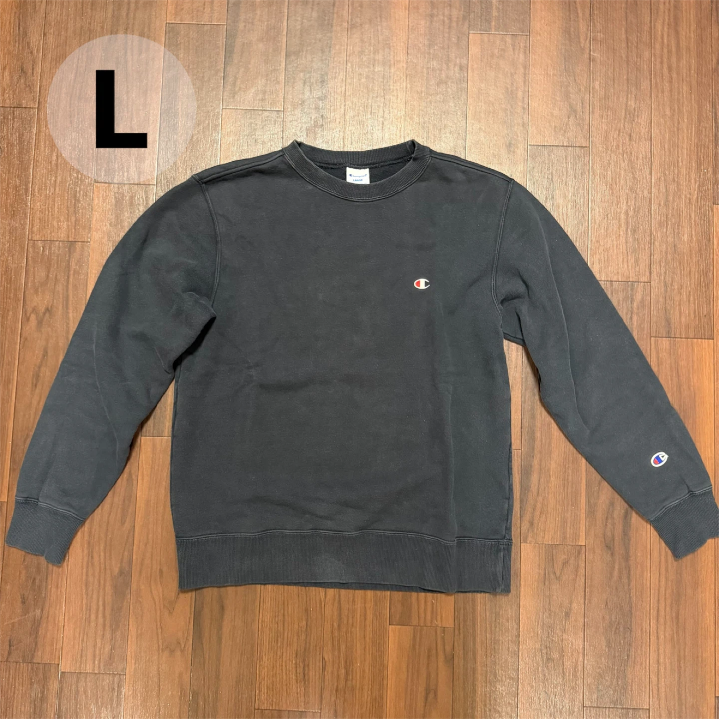 Champion ネイビートレーナー スウェットシャツ　Lサイズ　C3-Q001