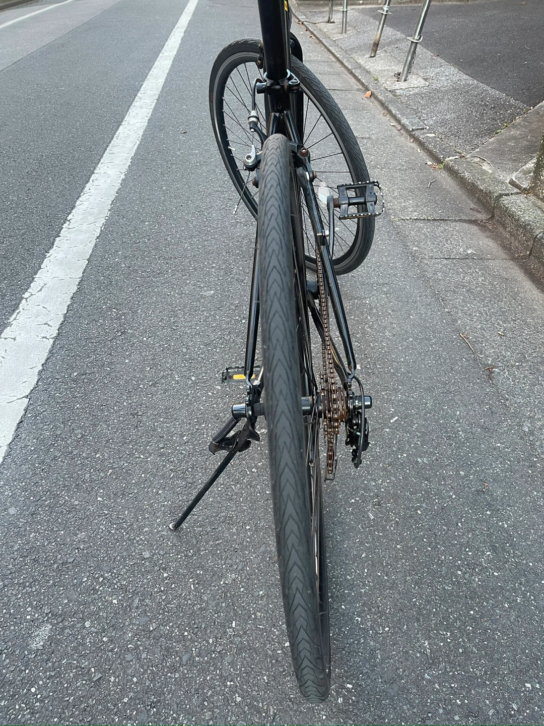 クロスバイク 自転車 ブラックの写真2枚目