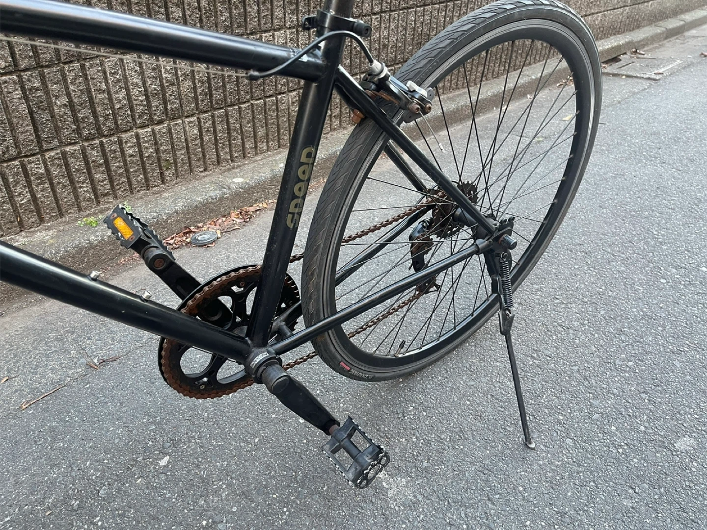 クロスバイク 自転車 ブラックの写真3枚目