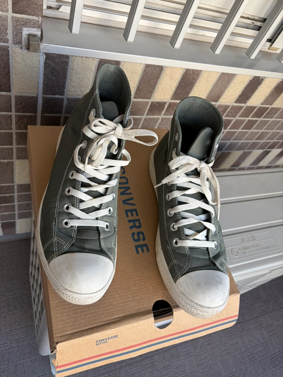 コンバース スニーカー OLIVE/WHITE NEXTAR1310 SC HI 7.5