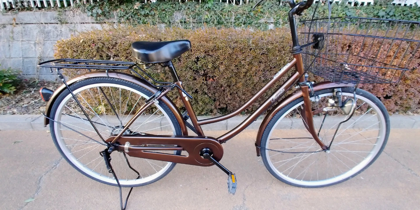 自転車 ブラウン26インチ