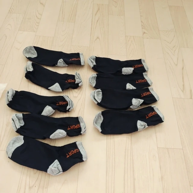 ソックス SPORT 黒 男女兼用9点セット