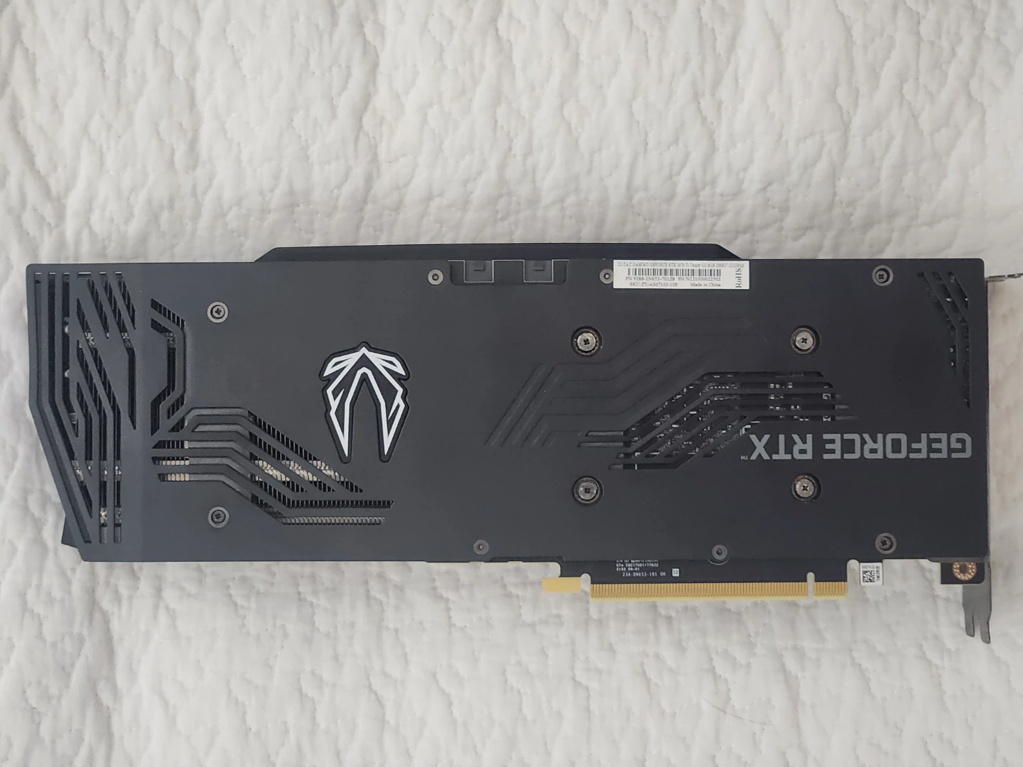 ゾタック RTX 3070ti グラフィックボードの写真2枚目
