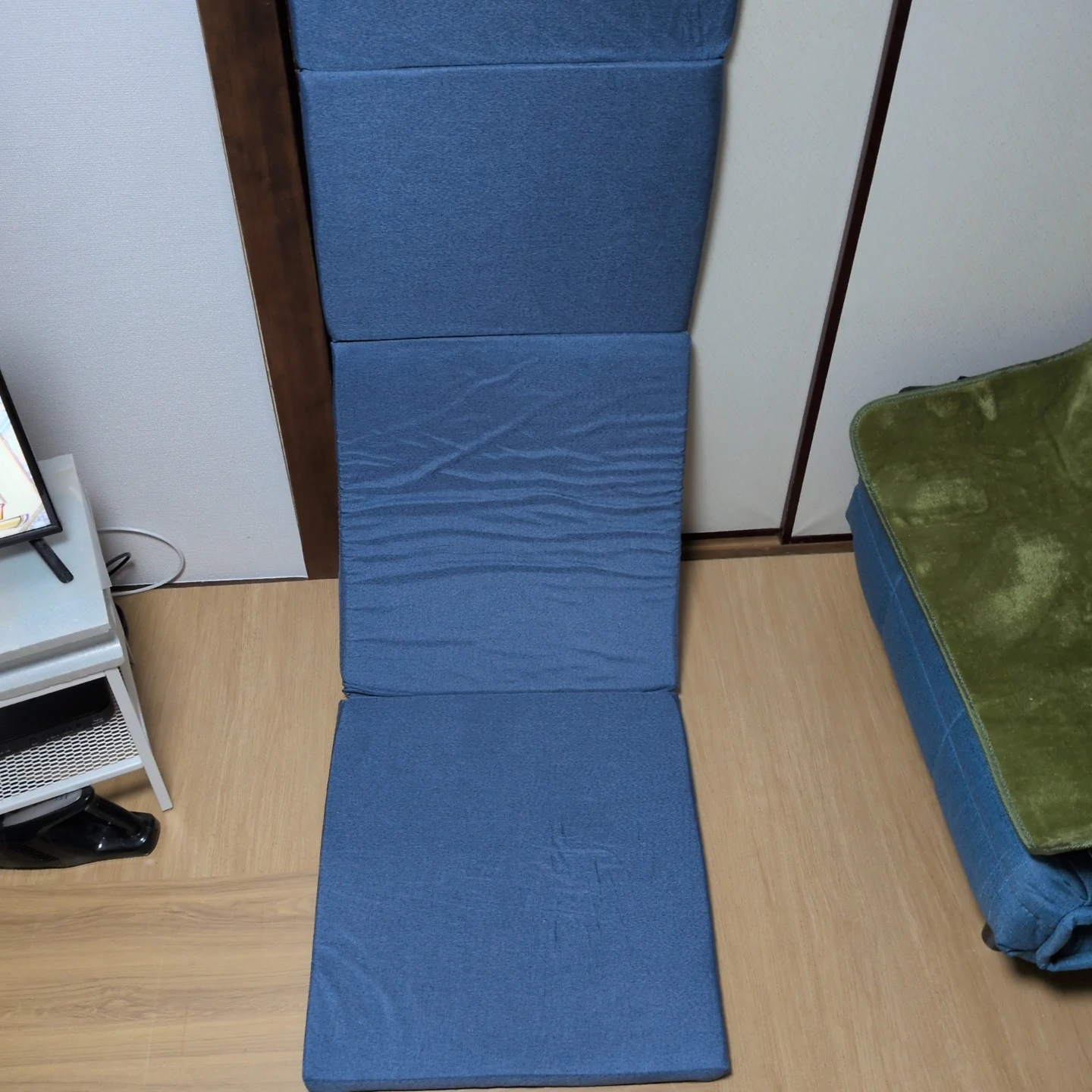 折りたたみマットレス ブルーの写真2枚目