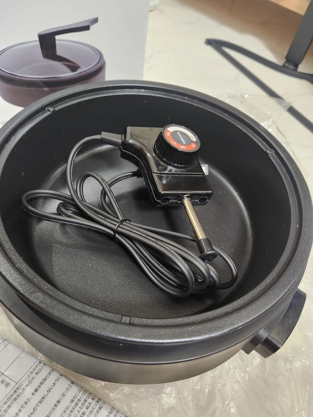 ヤマゼン 電気グリル鍋 YGE-S100(B)の写真2枚目