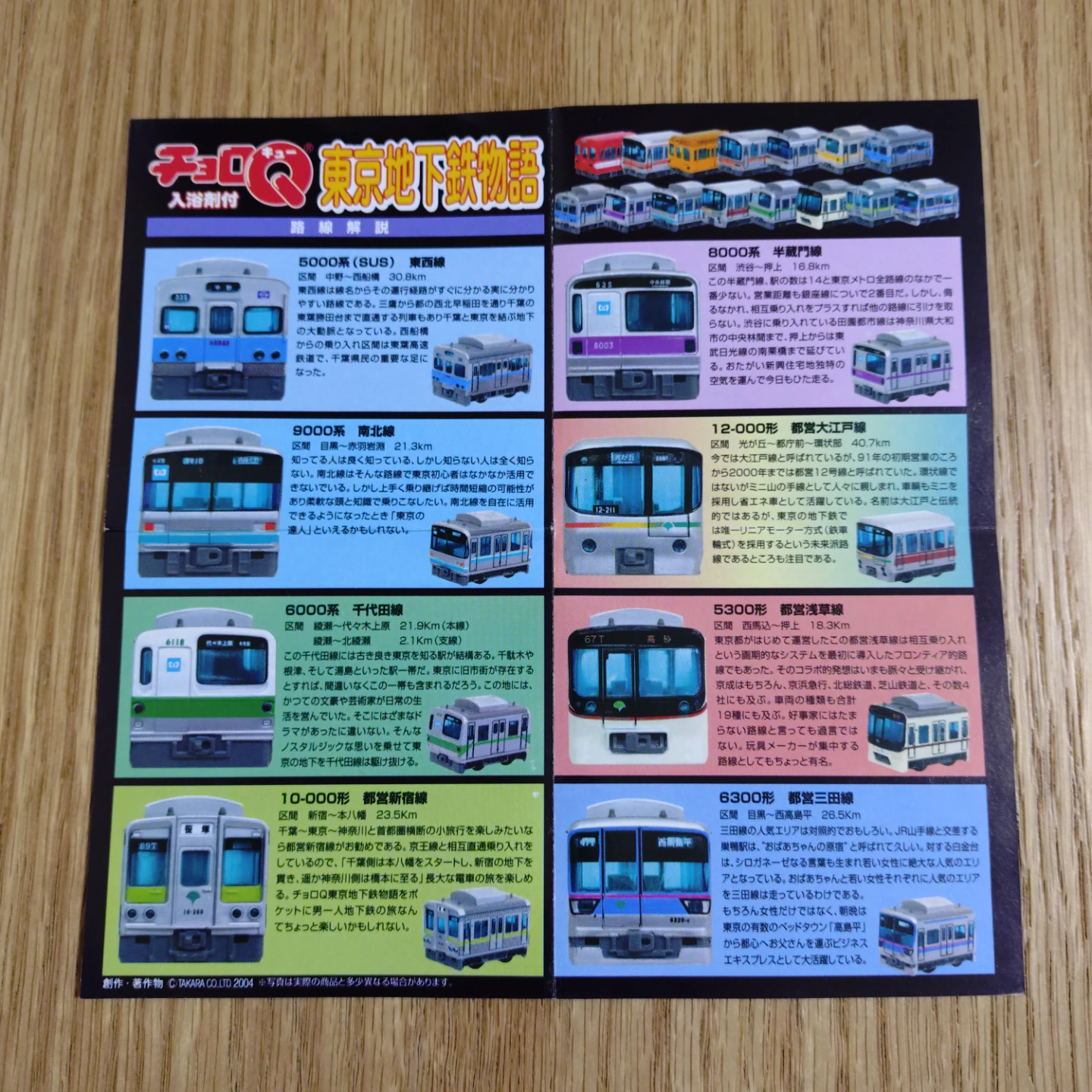 チョロQ 東京地下鉄物語 ミニチュア電車の写真5枚目
