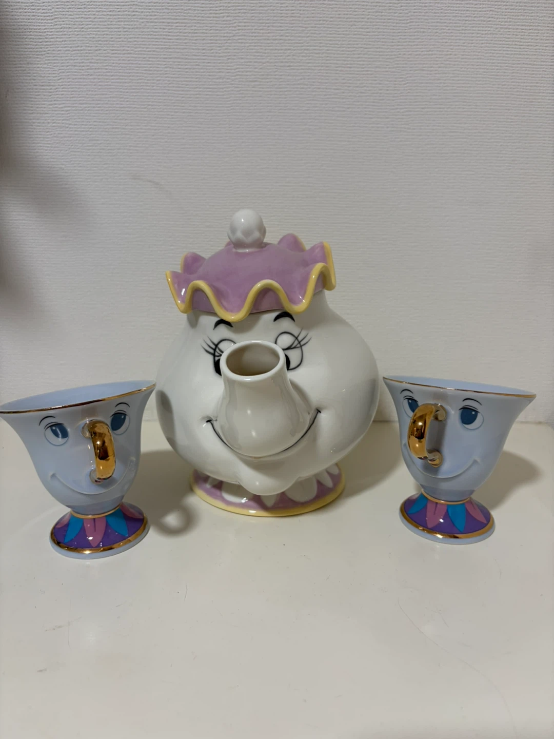 ディズニー 美女と野獣 ポット夫人 チップ セットの写真2枚目